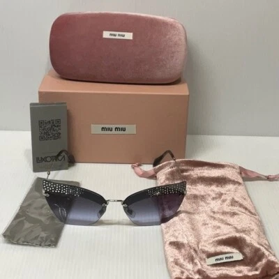 Miu Miu Mujer’s Gafas de sol smu 56T Mariposa Púrpura Lentes Foto 1 de 4