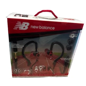 New Balance Headphone 2 In 1 Sport Earbuds Removable Earhooks  NB439 Unopened - Picture 1 of 6