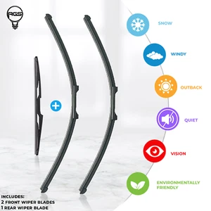 Windscreen Wiper Blade 20" + 20" + 12" For Nissan Cube MPV 2009 2010 2011 2012 - Picture 1 of 12
