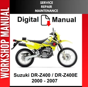 Suzuki DRZ400 DRZ400E 2002 2003 2004 2005 2006 2007 SERVICIO MANUAL TALLER DE REPARACIÓN - Imagen 1 de 1