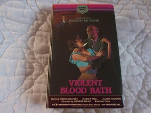 VIOLENT BLOOD BATH BETA NOT VHS SUPER VIDEO CLAMSHELL FERNANDO REY GIALLO HORROR - Picture 1 of 10