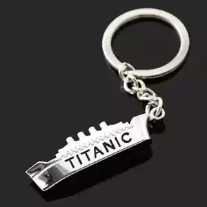 TITANIC KEY CHAIN Silver 3-D Style! Cruise Ship 4 1\2" Key Ring RMS Titanic NEW! - Picture 1 of 2