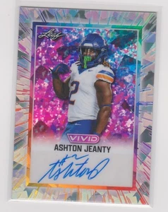 2025 Leaf Vivid Laser Ashton Jeanty #1/1 Auto Autograph Las Vegas Raiders - Bild 1 von 2