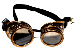 Gafas Steampunk Bronce con Lentes Marrones Cyber Vintage Retro Gafas de Soldadura - Imagen 1 de 3