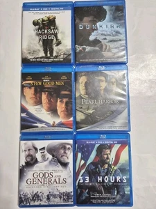 Miltary Bluray Lot A Few Good Men Dunkirk Pearl Harbor 13 Hours Hacksaw Ridge - Picture 1 of 4