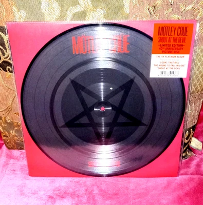 MOTLEY CRUE SHOUT AT THE DEVIL 40th LIMITED EDITION PICTURE DISC BMG NEW - Image 1 of 4