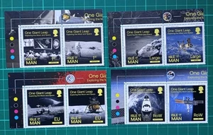 Isle of Man 2020 One Giant Leap - Exploring the Moon and Space Set of 8 UM - Picture 1 of 2