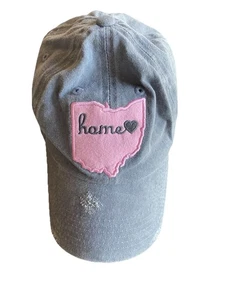 home Ohio Gray Pink  Adjustable Fit Hat  - Picture 1 of 6