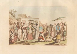 India disfraces Hindustan India aguatinta aguafuerte grabado Ferrario 1820 - Imagen 1 de 1