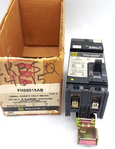 Disyuntor magnético térmico Square D FH26015AB, 15A envío urgente disponible *NUEVO* - Imagen 1 de 9