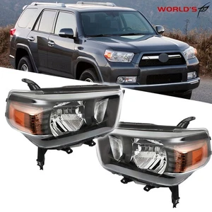 For Toyota 4Runner 2010-2013 Headlights Black Bezel Halogen Left+Right Side - Picture 1 of 14