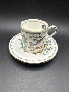Set tazza/piattino Aynsley Pembroke Bone China bordo oro piatto Demitasse Inghilterra nuovo con etichette - Foto 1 di 5