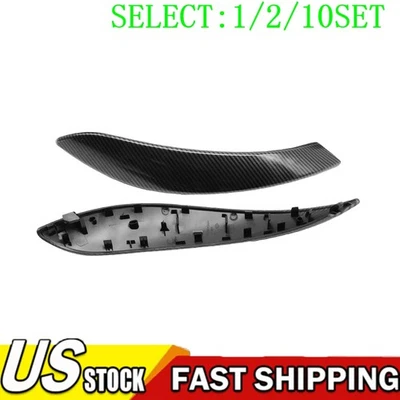 Cubierta de manija de puerta interior de coche de fibra de carbono para BMW serie 3 F30 1 ~ 10X Foto 1 de 4