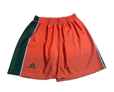 Adidas Polka Dot Reversible Swingman Basketball Shorts Miami Hurricanes Men’s L - Image 1 of 4