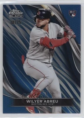 2024 Topps Chrome Black Blue Refractor /75 Wilyer Abreu #23 Rookie RC - Image 1 of 2