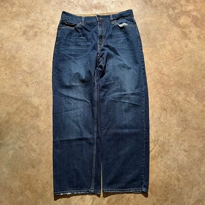Pantalones de mezclilla vintage Y2K enchufables holgados calce suelto ropa de calle hip hop 36x32 Foto 1 de 3