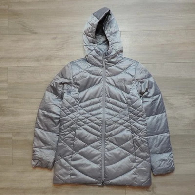Женская парка The North Face Down Aconcagua средний размер с капюшоном на молнии 550 куртка серая - Изображение 1 из 4