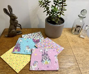Fat Quarter Bundle - 100% Cotton - Fairytale Unicorn - 5 Pieces - Picture 1 of 5