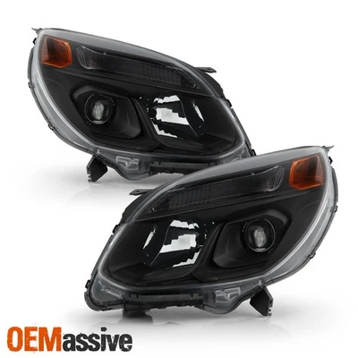 Juegos de luces luces izquierda+derecha para Chevy Equinox 2016-2017 negras 16-17 Foto 1 de 4