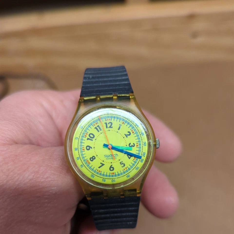Neon Yellow Swatch 1989 - Image 1 of 4
