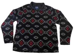 Suéter Sherpa Wrangler 1/4 Cremallera Para Hombre Talla M Suroeste Patrón Azteca - Imagen 1 de 7
