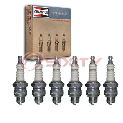 6 pc Champion Copper Plus Spark Plugs for 1941-1947 Ford 1 Ton Pickup 3.7L ml - Image 1 of 4