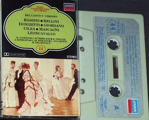 ROSSINI BELLINI DONIZETTI GIORDANO CILEA MASCAGNI LEONCAVALLO CASSETTE SALVAT44 - Picture 1 of 4