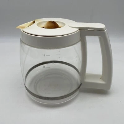 Jarra de vidrio y tapa de repuesto para cafetera Cuisinart modelo blanco DGB-500 Foto 1 de 4