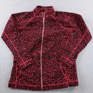 Tommy Bahama Sweater Womens Medium Pink Black Cats Meow Aruba Animal Print - Picture 1 of 14
