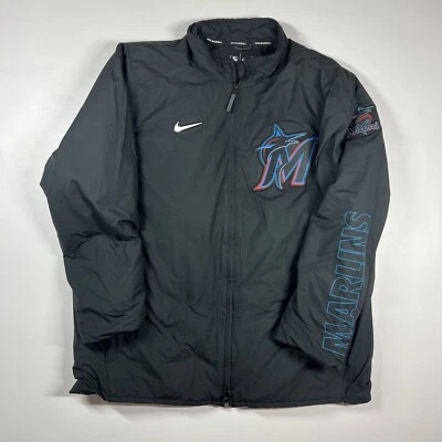 Men's Nike Full Zip Miami Marlins Dugout Jacket Size XL - Image 1 of 4