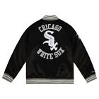 Mitchell & Ness Size L Black Heavyweight Satin Bomber Jacket Chicago White Sox