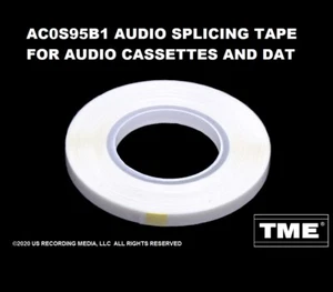 Splicing Tape Audio Cassette and DAT WHITE 82 FT by TME Studio Grade New! - Picture 1 of 3