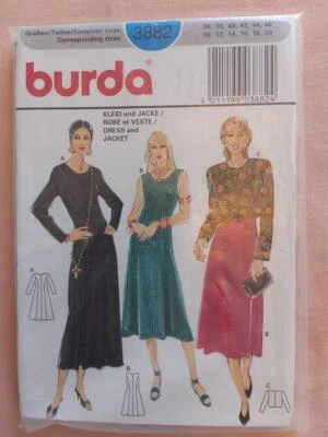 Burda 3882 Women's Jacket & Dress Pattern Size 10-20 - Image 1 of 2