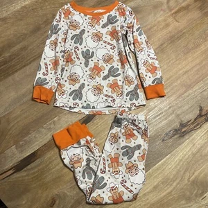 Boys Cowboy Western Christmas Pajamas Size 4 - Picture 1 of 4