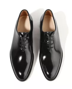 Zapatos de vestir Oxford Firenze Atelier hechos a mano de cuero negro con cordones enteros - Imagen 1 de 11
