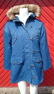 Ness Hettie Parka Dress Blue Size 10 Coat Rare Brand New Beautiful Lined - Picture 1 of 10
