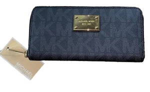 NEW Michael Kors Jet Set Wallet Continental Black - Picture 1 of 7