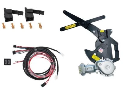 1960-1961 Ford 2DR Starliner Front Doors Power Window Kit with Black Switches Foto 1 de 4