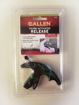 Allen pulgar liberación activada / arco / verde y negro / diestro o zurdo Foto 1 de 2