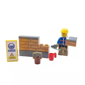 LEGO® Builder Gift Bricklayer Construction Worker Minifigure Brickie Fathers Day - Picture 1 of 4