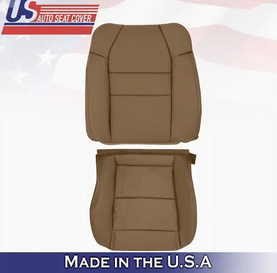 Cubiertas de asiento de cuero perforado tostado para la parte superior e inferior del conductor Acura MDX 2003 2004 Foto 1 de 4