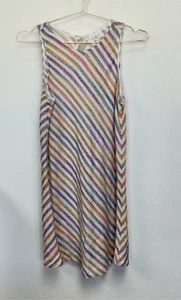 Lou & Grey Damen mehrfarbig Regenbogen Streifen Swing Kleid Größe Medium - Bild 1 von 9