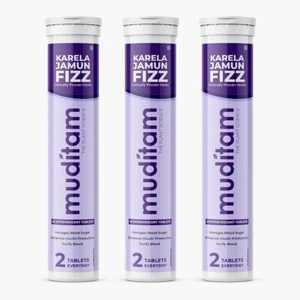 Muditam Ayurveda Jamun Fizz | Kostenloser Versand | 60 Brausetabletten - Bild 1 von 6