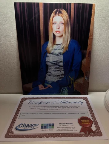 AMBER BENSON hand signed 10x8 with COA TARA MACLAY BUFFY VAMPIRE AFTAL APPROVED Cover
