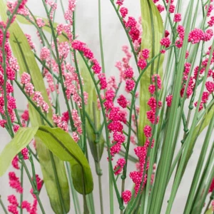 Set of 2 Pink Artificial Filler Grass 24" Floral Bushes - Picture 1 of 5