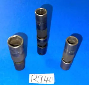 MAC TOOLS 3 PC. 3/8 DRIVE IMPACT SAE. SPARK PLUG UNIVERSAL, DOUBLE JOINT SOCKETS - Picture 1 of 12
