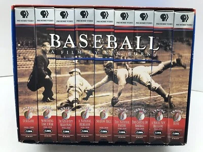 Ken Burns 9 Inning Baseball PBS American Epic Nine VHS Video Tapes Boxed Set - Image 1 of 4
