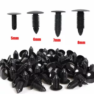 40Pcs 5mm - 8mm Push Rivets Car Trunk Roof Trim Panel Fasteners Clips Universal - Picture 1 of 11