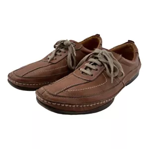 Sandro Moscoloni Herrenschuh 10 D Leder Freizeit Oxford Schnürung braun Weinberg - Bild 1 von 10