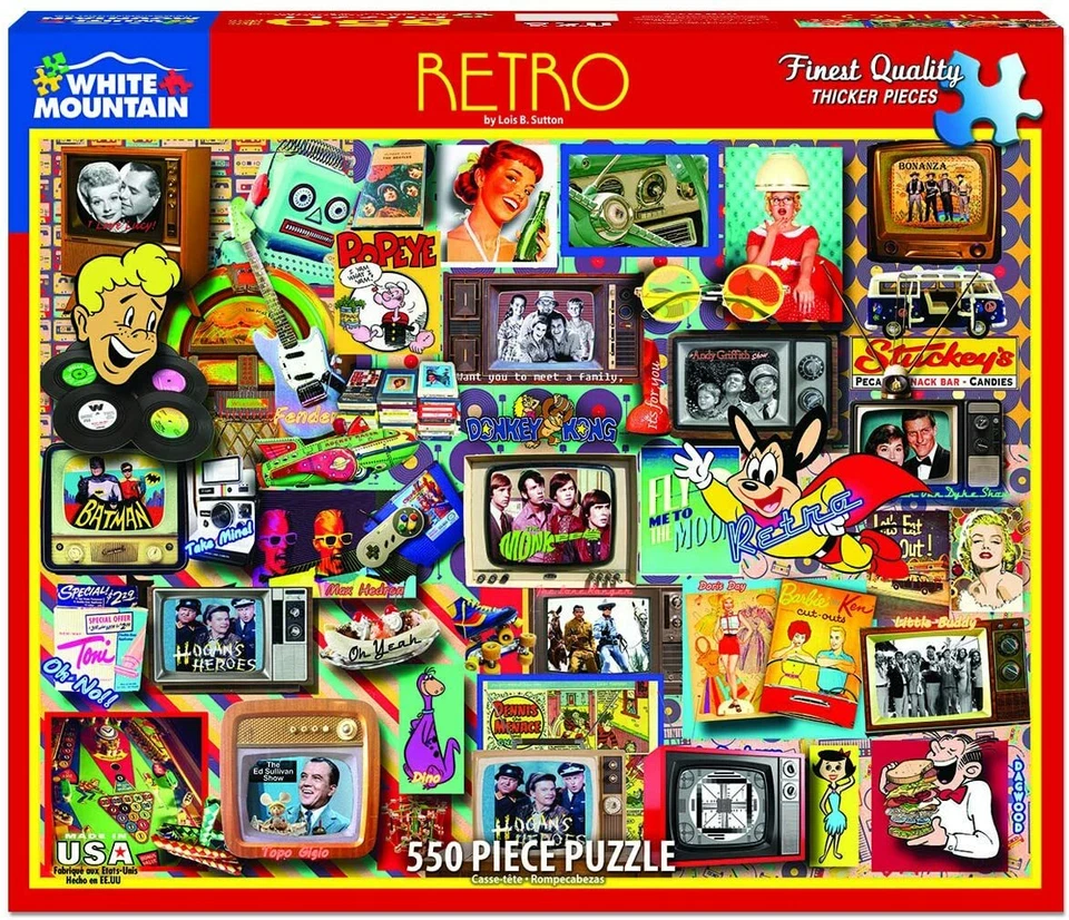 Puzzle Artístico Lois B. Sutton "RETRO" 18"x24" White Mountain NUEVO SELLADO 550 Piezas  Foto 1 de 1